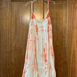 Cute orange and white Tie dye dress